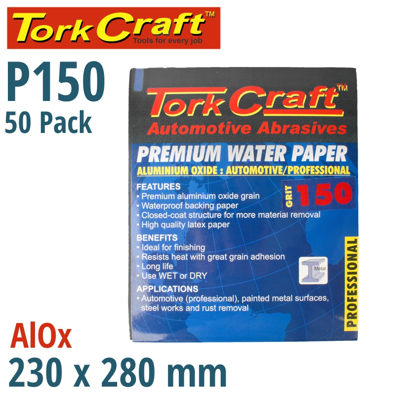 PREMIUM WATERPROOF PAPER 150 GRIT 230 X 280 (50 PIECE) AUTOMOTIVE PREMIUM WATERPROOF PAPER 150 GRIT 230 X 280 (50 PIECE) AUTOMOTIVE