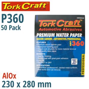 PREMIUM WATERPROOF PAPER  360 GRIT 230  X 280 (50 PIECE) AUTOMOTIVE