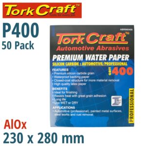 PREMIUM WATERPROOF PAPER  400 GRIT 230  X 280 (50 PIECE) AUTOMOTIVE