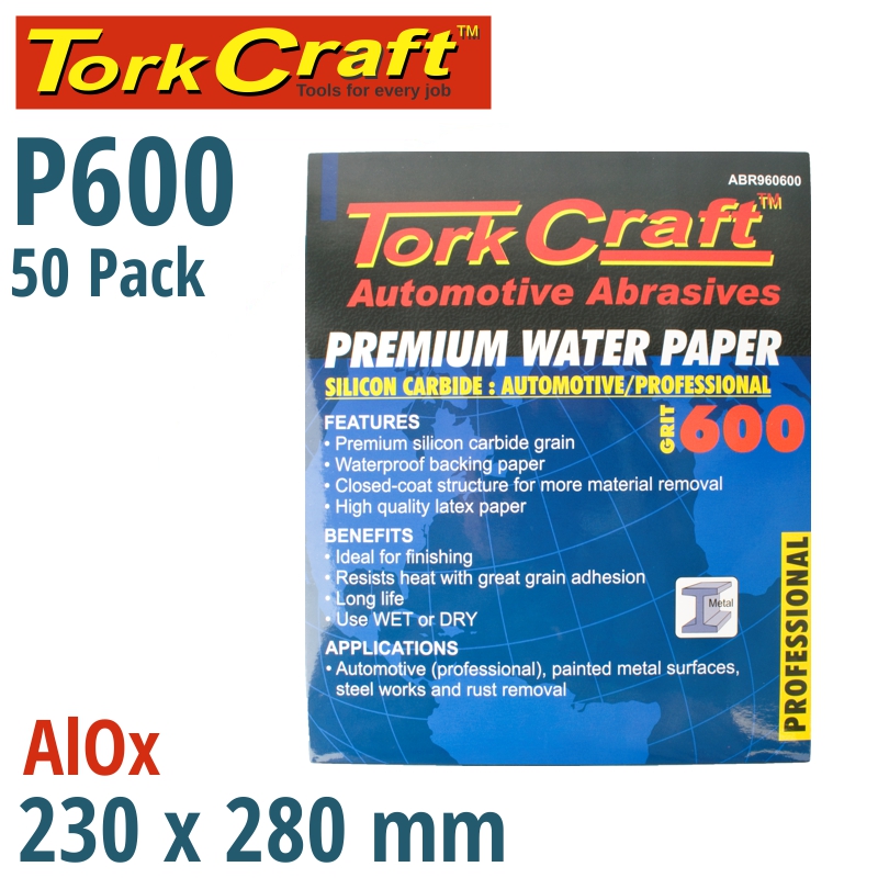 PREMIUM WATERPROOF PAPER 600 GRIT 230 X 280 (50 PIECE) AUTOMOTIVE PREMIUM WATERPROOF PAPER 600 GRIT 230 X 280 (50 PIECE) AUTOMOTIVE