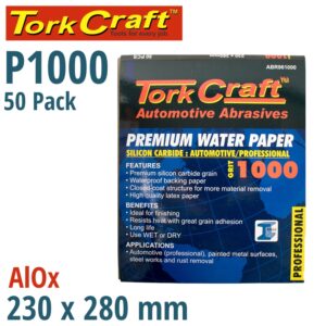 PREMIUM WATERPROOF PAPER  1000 GRIT 230  X 280 (50 PIECE) AUTOMOTIVE