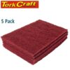 PAD NON WOVEN IND. STRENGTH 5PC 150 X 230MM SUPER FINE MAROO