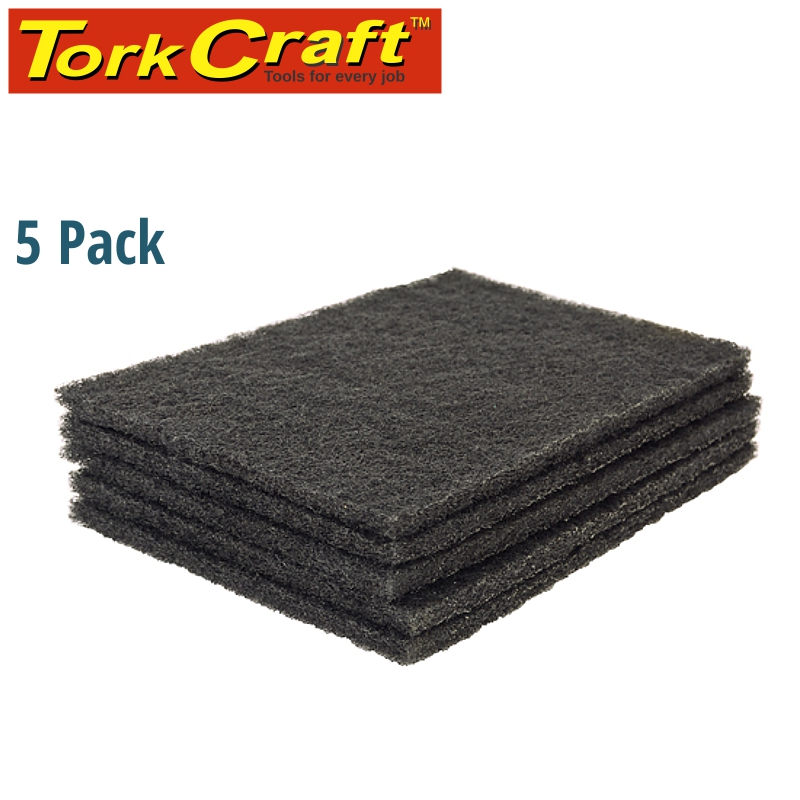 PAD NON WOVEN IND. STRENGTH 5PC 150 X 230MM MEDIUM BLACK PAD NON WOVEN IND. STRENGTH 5PC 150 X 230MM MEDIUM BLACK