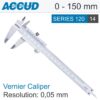 VERNIER CALIPER 0-150MM 0.05MM RES.