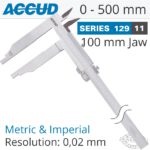 VERNIER CALIPER JAW LENGTH 100MM 0-500MM/0-20'