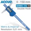 DIGITAL DOUBLE HOOK DEPTH GAUGE 0-150MM/0-6'