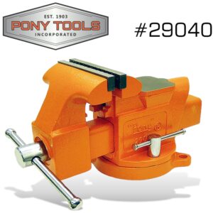 PONY 4' HEAVY-DUTY WORKSHOP BENCH VICE SWIVEL BASE