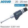 DIGITAL THREE POINTS INTERNAL MICROMETER WITH SETTING RING 20-25MM/0.7