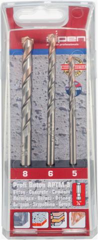 PROFI BETON 3 PIECE SET HEX SHANK 5 6 8MM PROFI BETON 3 PIECE SET HEX SHANK 5 6 8MM