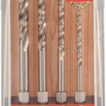 HEX SHANK SET HSS FOR WOOD 4 PIECE 3 4 5 6MM