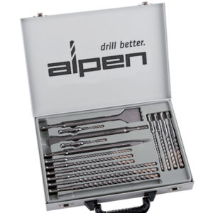 SDS PLUS DRILL AND CHISEL SET 16 PIECE IN METAL CARRY CASE