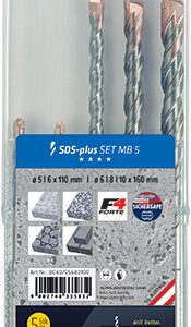 ALPEN F4 SDS DRILL BIT SET 5 PIECE 5 6 X 110MM  6 8 10 MM X 160MM IN P