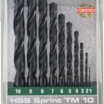 HSS SPRINT DRILL BIT SET 10 PIECE 1-10 X 1.0