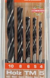 WOOD DRILL BIT SET 5 PIECE 4-5-6-8-10
