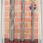MASONRY DRILL BIT SET 3 PIECE LONG LIFE 5 6 8