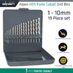 ALPEN HSS COBALT 19 PCS SET FORTE KM19  1 - 10 x 0.5MM
