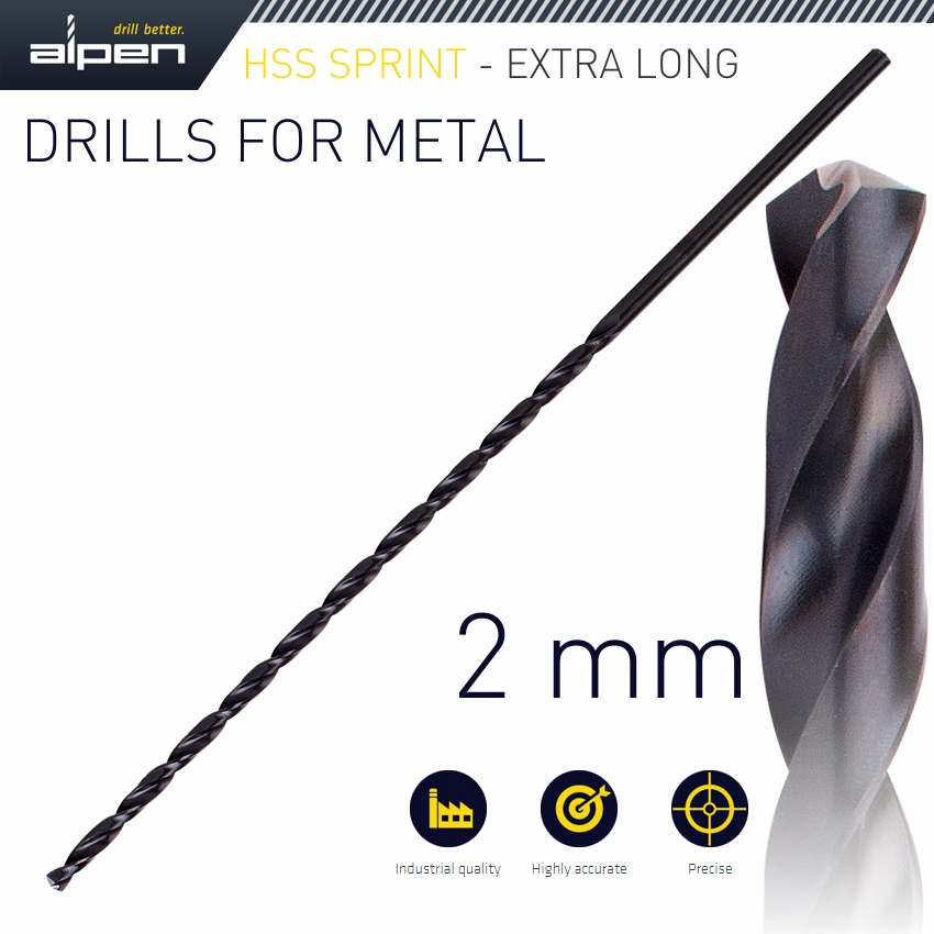 HSS DRILL BIT 2MM 125 X 85 EXTRA LONG HSS DRILL BIT 2MM 125 X 85 EXTRA LONG