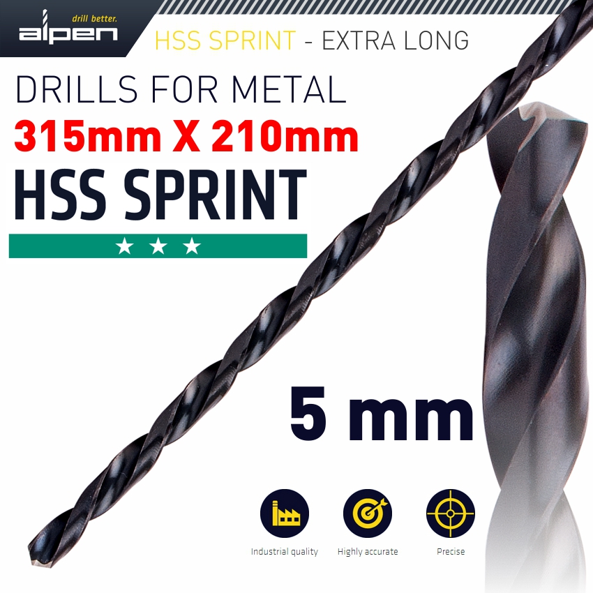 HSS DRILL BIT 5MM 315X210MM EXTRA LONG HSS DRILL BIT 5MM 315X210MM EXTRA LONG