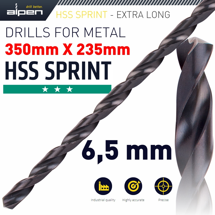 HSS DRILL BIT 6.5MM 350X235MM EXTRA LONG HSS DRILL BIT 6.5MM 350X235MM EXTRA LONG