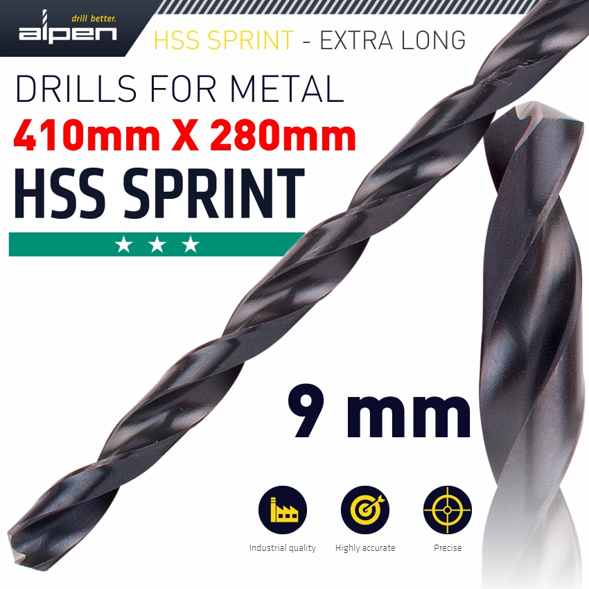 HSS DRILL BIT 9MM 410X280MM EXTRA LONG HSS DRILL BIT 9MM 410X280MM EXTRA LONG