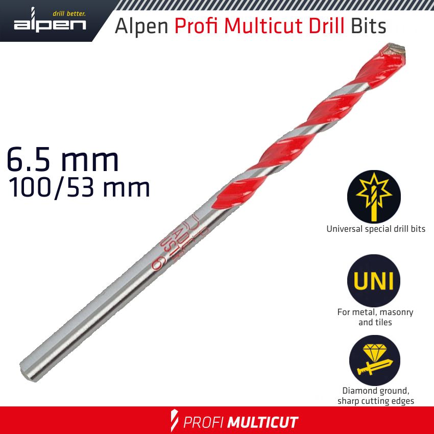PROFI MULTICUT DRILL BIT 6.5MMX100MM PROFI MULTICUT DRILL BIT 6.5MMX100MM