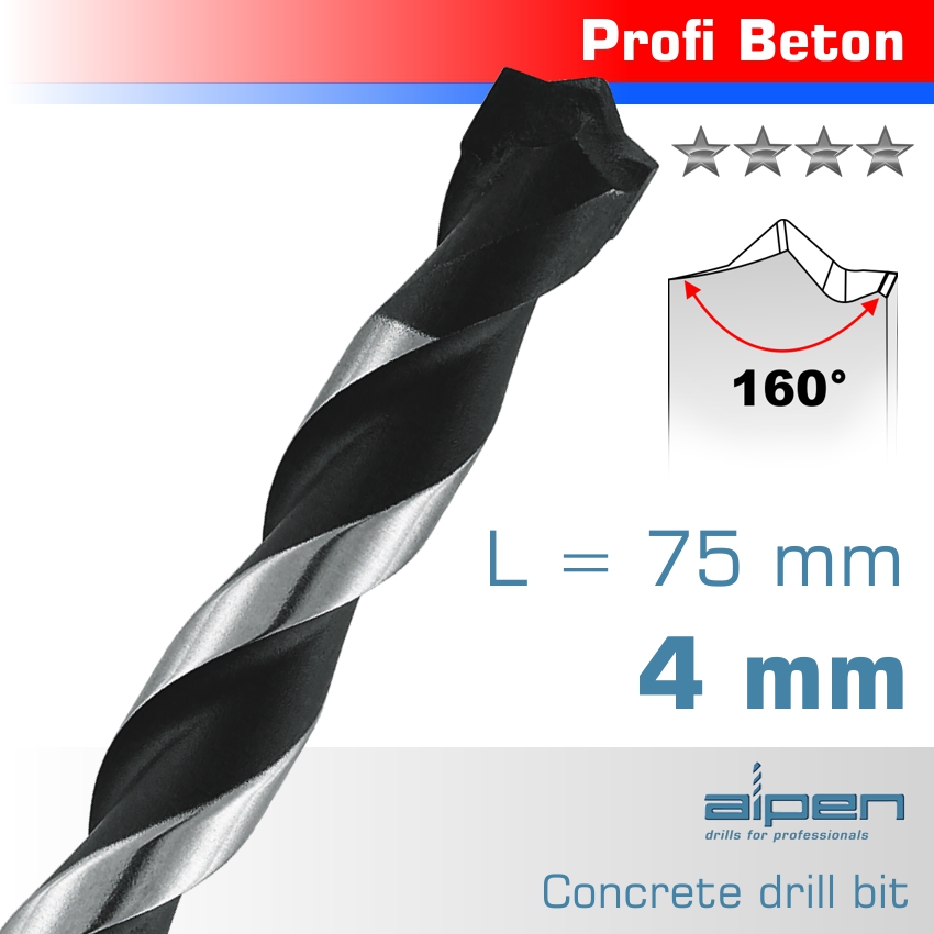 CONCRETE PROFI BETON DRILL BIT 4MM CONCRETE PROFI BETON DRILL BIT 4MM