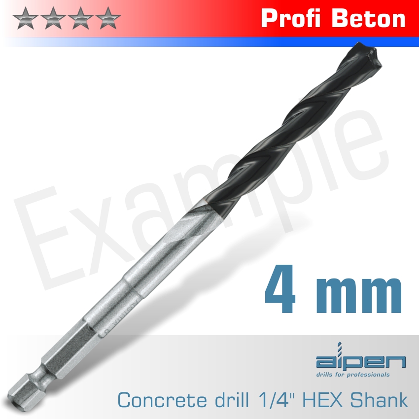 CONCRETE PROFI BETON DRILL BIT 4MM HEX SHANK CONCRETE PROFI BETON DRILL BIT 4MM HEX SHANK