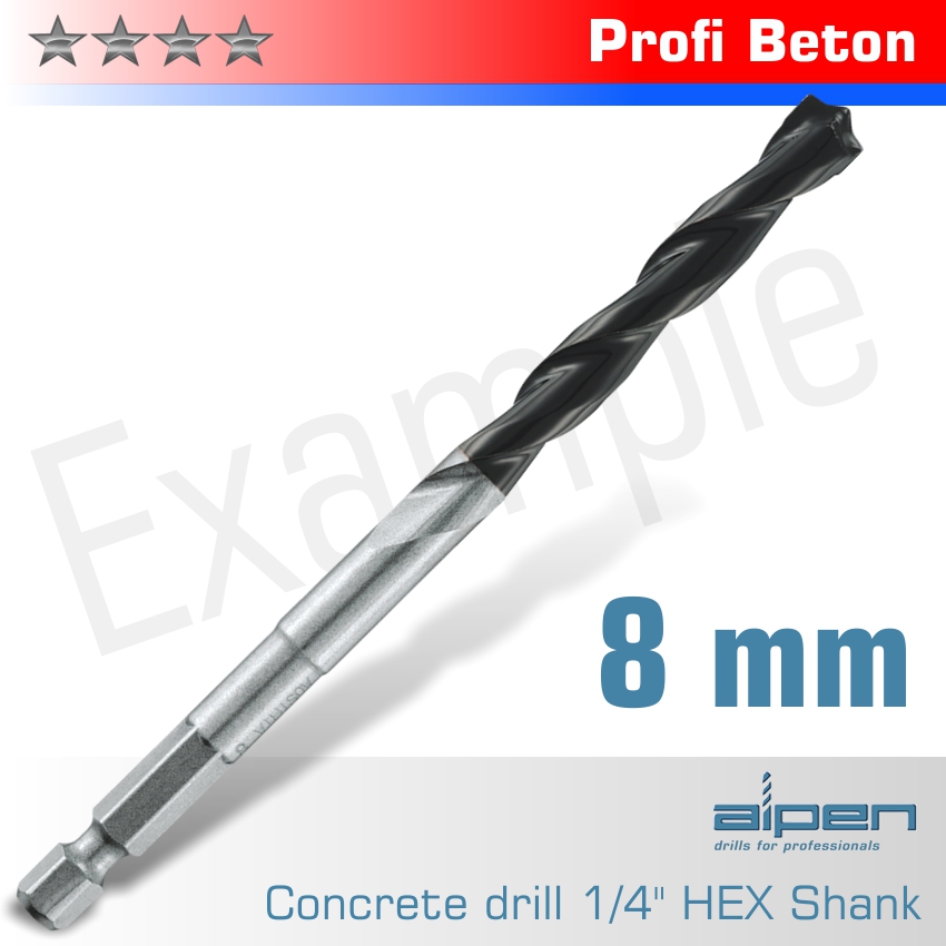 CONCRETE PROFI BETON DRILL BIT 8MM HEX SHANK CONCRETE PROFI BETON DRILL BIT 8MM HEX SHANK
