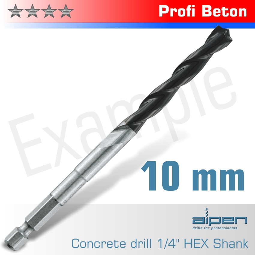 CONCRETE PROFI BETON DRILL BIT 10MM HEX SHANK CONCRETE PROFI BETON DRILL BIT 10MM HEX SHANK