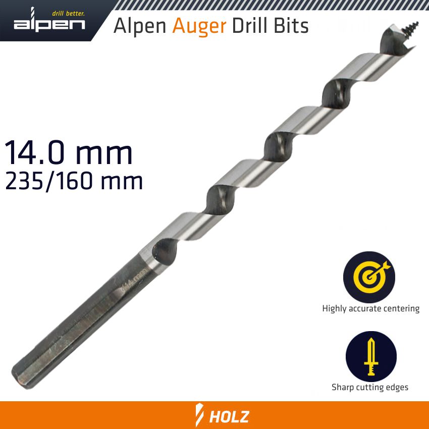 WOOD AUGER DRILL BIT 14 X 235MM WOOD AUGER DRILL BIT 14 X 235MM