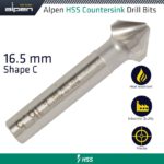 HSS COUNTERSINK 90  16.5 DIN 335 SHAPE C