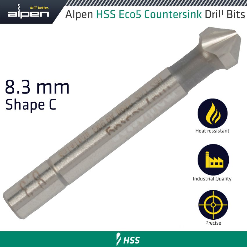 HSS-ECO5 COUNTERSINK 90 8.3 DIN 335 SHAPE C HSS-ECO5 COUNTERSINK 90 8.3 DIN 335 SHAPE C