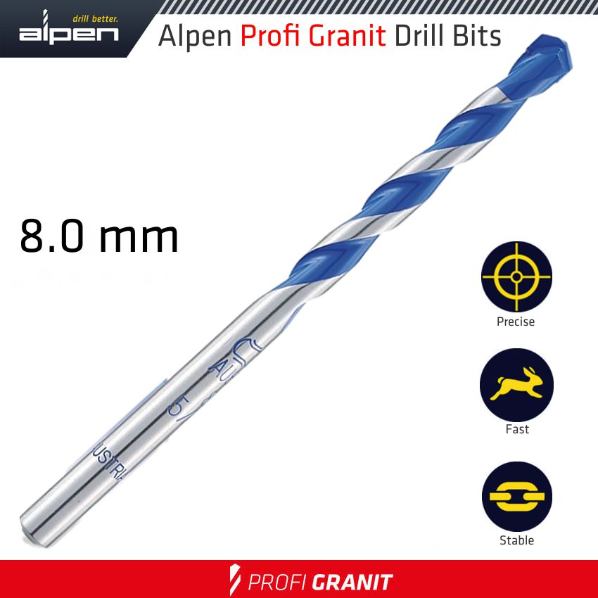 GRANITE DRILL BIT 8.0MM GRANITE DRILL BIT 8.0MM