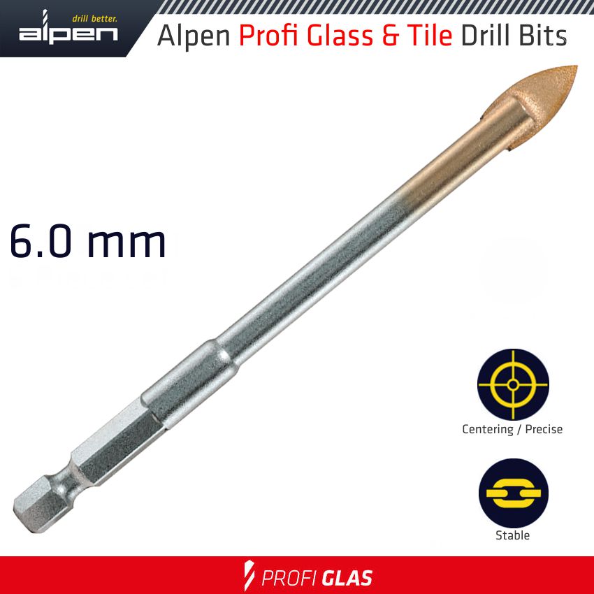 GLASS AND TILE DRILL BIT 6MM GLASS AND TILE DRILL BIT 6MM