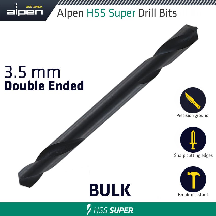 HSS SUPER DRILL BIT DOUBLE ENDED 3.5MM BULK HSS SUPER DRILL BIT DOUBLE ENDED 3.5MM BULK