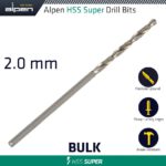 HSS SUPER DRILL BIT 2.0 MM LOOSE