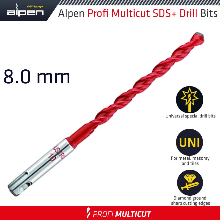 PROFI MULTICUT SDS DRILL BIT 8 X 110MM PROFI MULTICUT SDS DRILL BIT 8 X 110MM