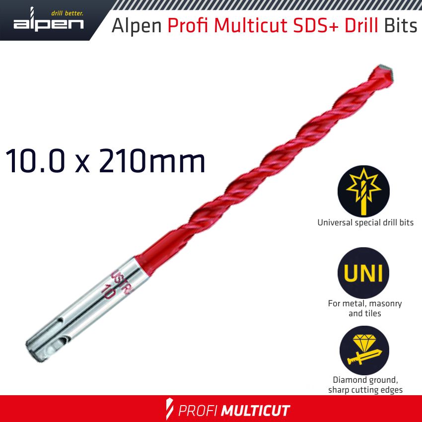 PROFI MULTICUT SDS DRILL BIT 10 X 210MM PROFI MULTICUT SDS DRILL BIT 10 X 210MM