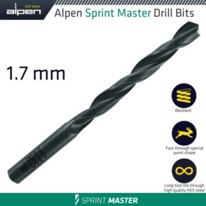 HSS SPRINT MASTER 1.7MM X1 SLEEVED DIN338 ALPEN DRILL BIT
