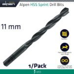 HSS SPRINT DRILL BIT 11MM 1/PACK