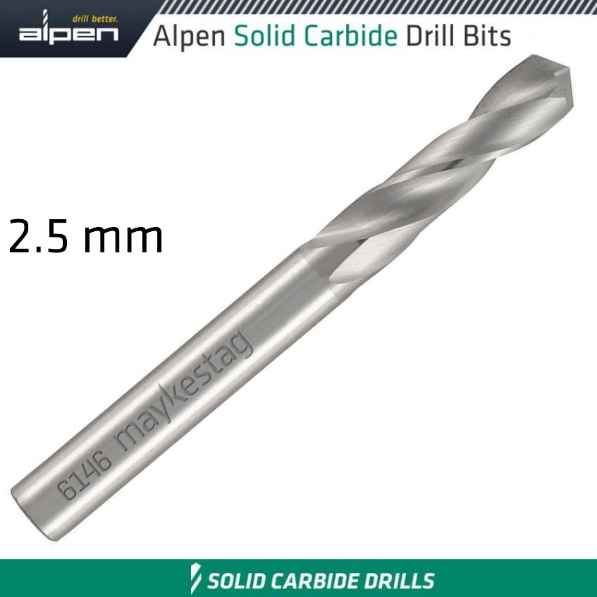 ALPEN SOLID CARBIDE DRILL BIT 2.5 ALPEN SOLID CARBIDE DRILL BIT 2.5