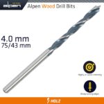 WOOD DRILL BIT 4 X 75MM