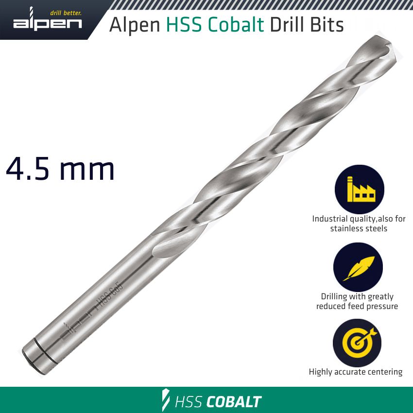 HSS COBALT DRILL BIT 4.5MM HSS COBALT DRILL BIT 4.5MM