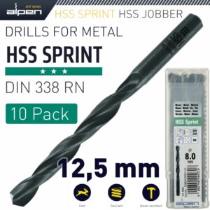 HSS SPRINT DRILL BIT 12.5MM BULK IND.PACK