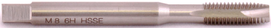 MACHINE TAP COBALT 8MM IN POUCH 1.25MM PITCH MACHINE TAP COBALT 8MM IN POUCH 1.25MM PITCH