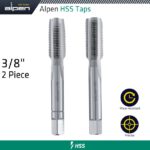 HSS HAND TAP SET IMPERIAL  G 3/8' POUCHED