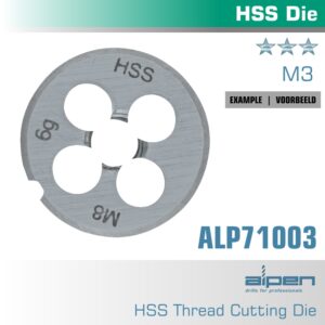 DIE 3MM ROUND 25X9MM IN POUCH HSS 0.5MM PITCH