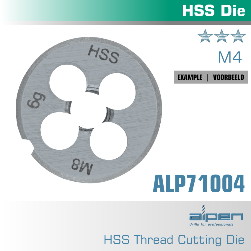 DIE 4MM ROUND 25X9MM IN POUCH HSS 0.7MM PITCH DIE 4MM ROUND 25X9MM IN POUCH HSS 0.7MM PITCH