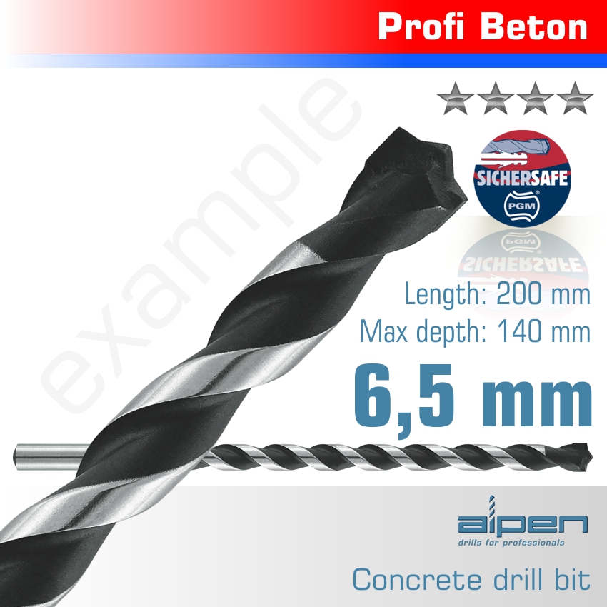 CONCRETE PROFI DRILL BIT 6.5 X 200MM CONCRETE PROFI DRILL BIT 6.5 X 200MM