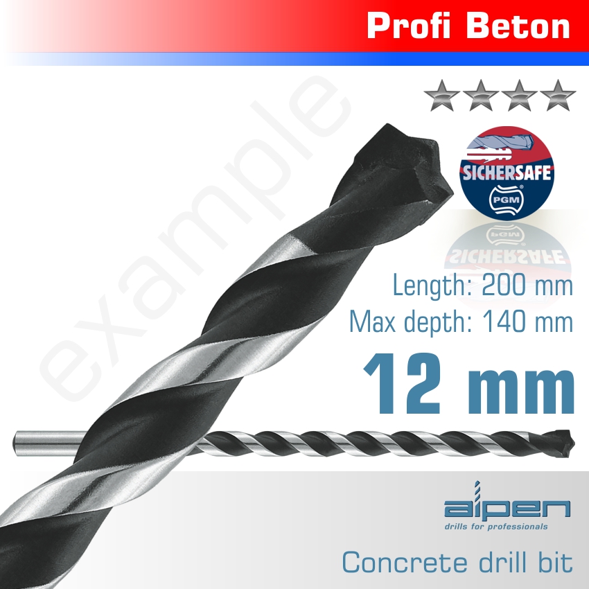 CONCRETE PROFI DRILL BIT 12.0 X 200MM CONCRETE PROFI DRILL BIT 12.0 X 200MM
